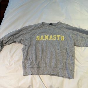 J. Crew MAGIC RINSE "NAMASTE" CREWNECK SWEATSHIRT